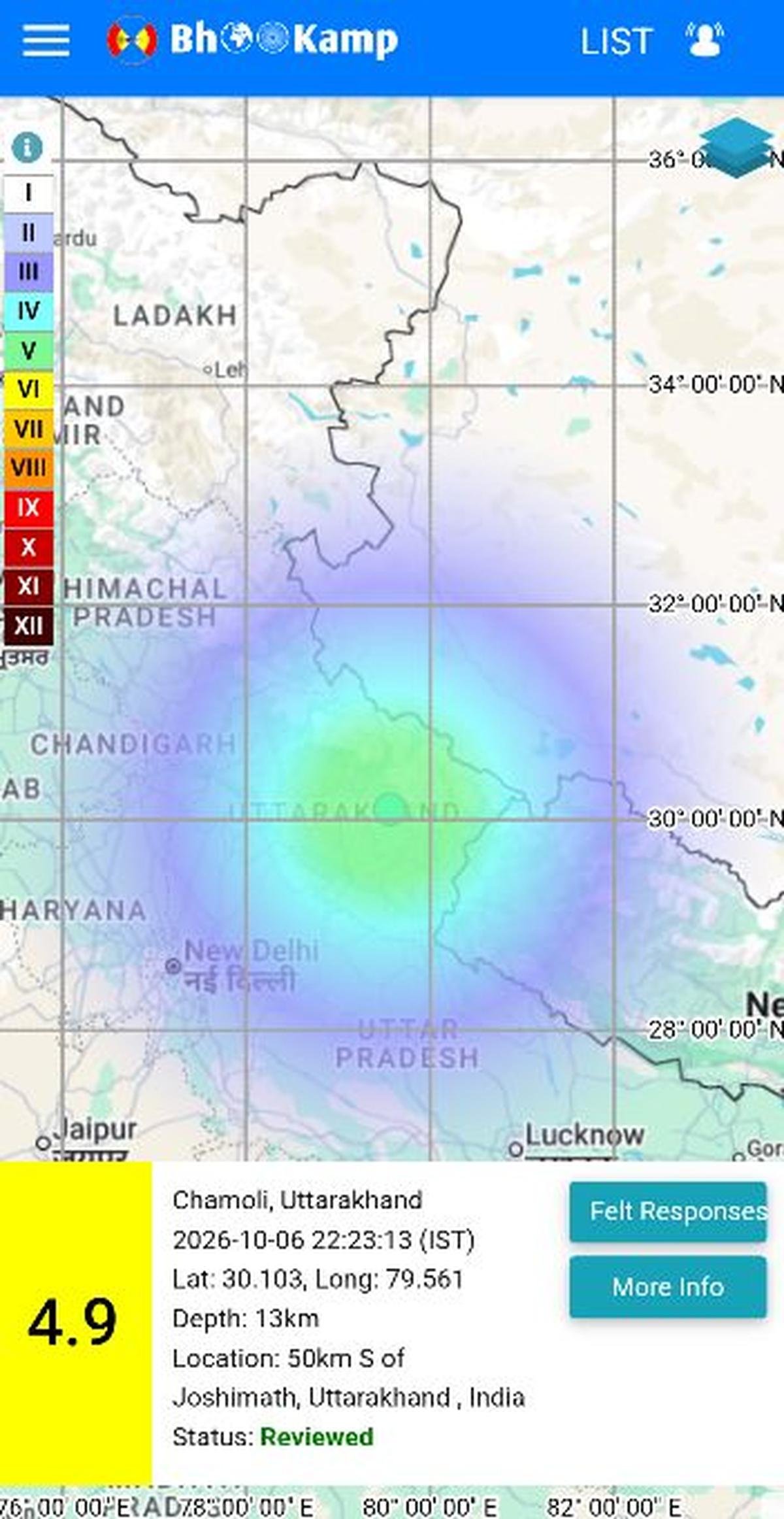Late-Night Panic: 4.9 Magnitude Earthquake Strikes Uttarakhand's Chamoli, Sending Tremors Across Delhi-NCR