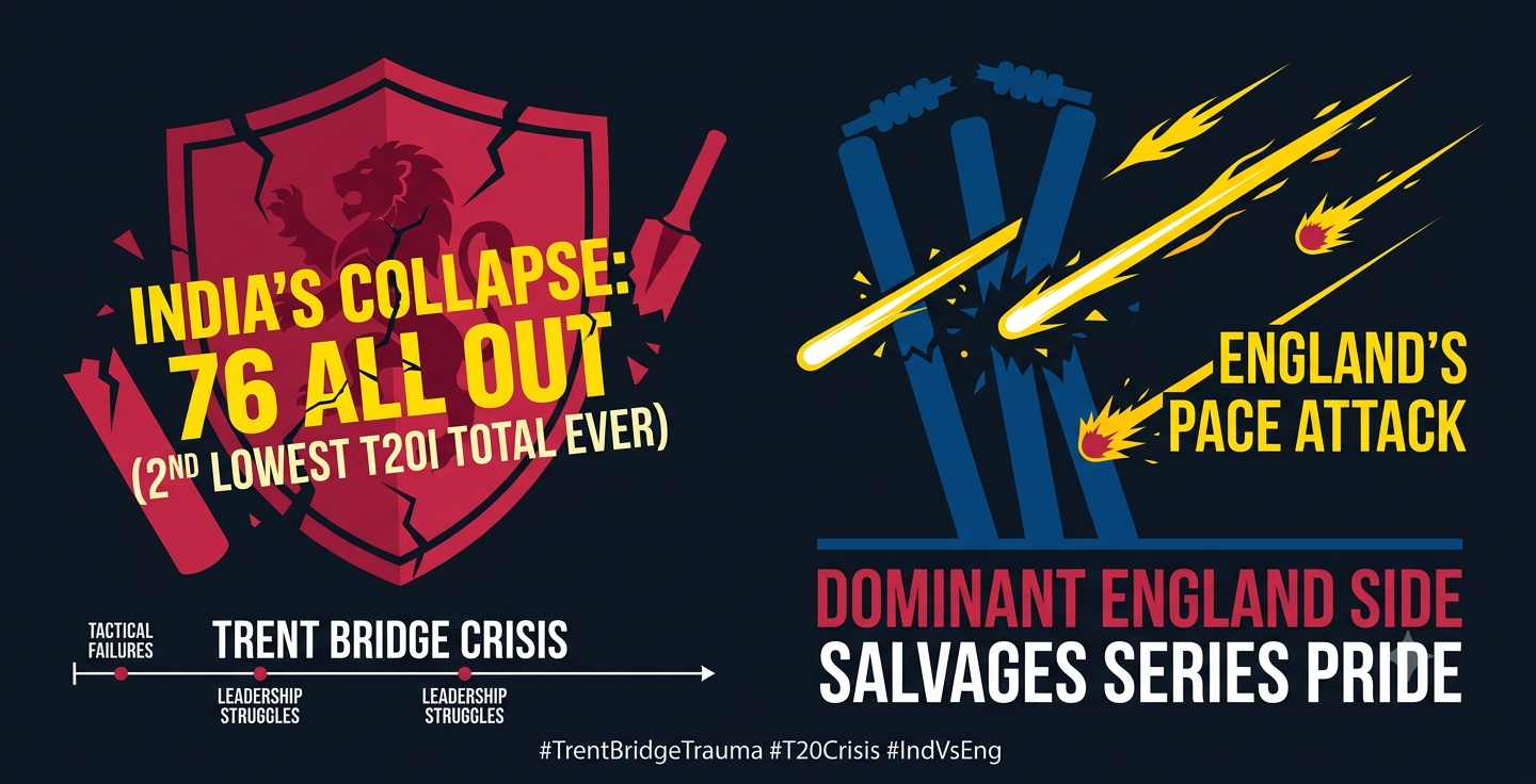 India's Historic T20 Collapse at Trent Bridge